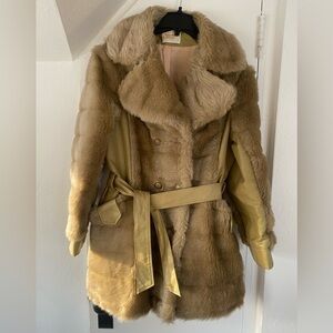 Vintage Fingerhut Fashions Faux Fur Coat Women’s Small